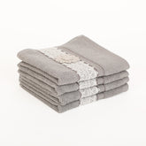 Belle Grey Face Towel S/4